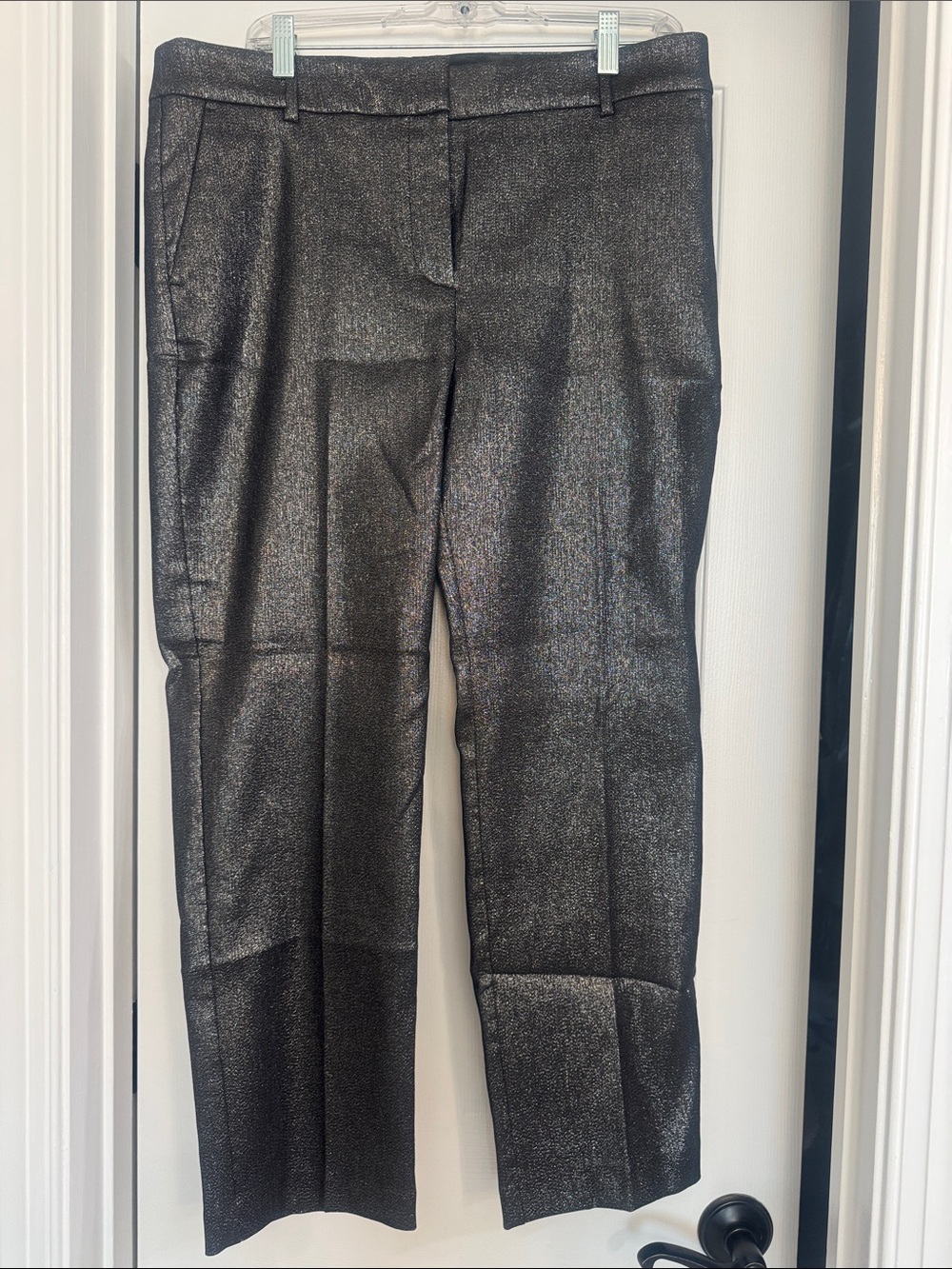 LOFT Riviera Slim Metallic Charcoal Dress Trousers - never worn